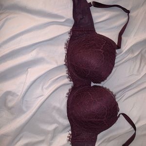 Purple 32DD lacy push up bra